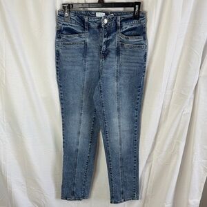 Time and Tru High-Rise Front-Seam Jeans in Medium Blue Wash